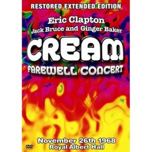 Cream Farewell Concert track list, dvd art, Clapton Baker Bruce