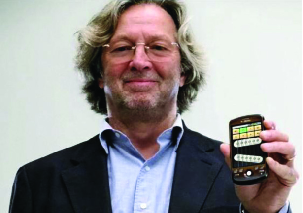 Eric Clapton with Limited Edition Fender myTouch 3G Smartphone from T-Mobile (US