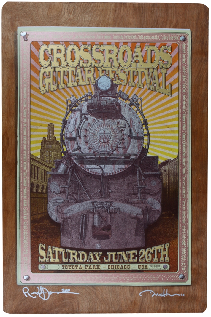 Eric Clapton - Crossroads Guitar Festival 2010 Limited Edition Print on Wood