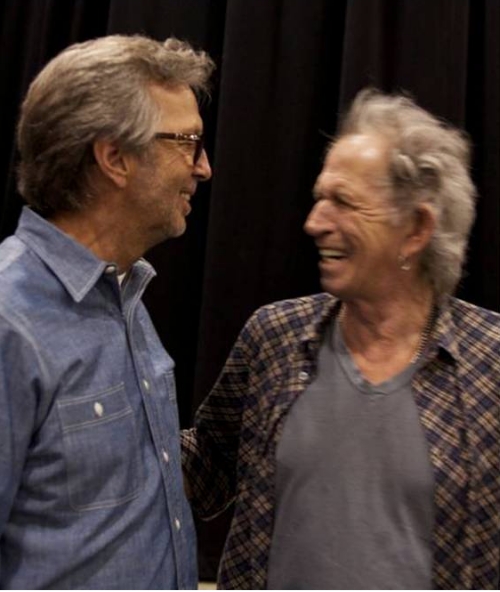 Eric Clapton & Keith Richards (Photo Courtesy of KF / PMKBNC)