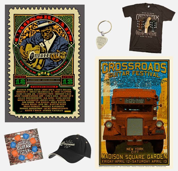 Crossroads Guitar Festival Merchandise - Posters, T Shirt, Cap